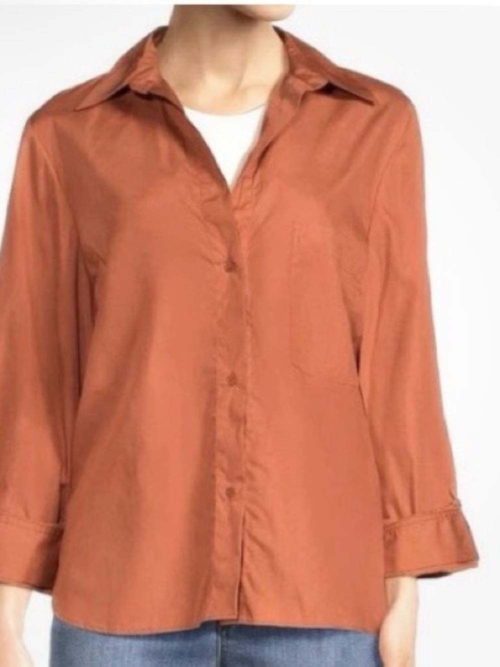 TWP. Relaxed Button-Front Women's Shirt - sienna Large